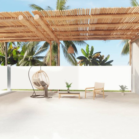 vidaXL Toldo lateral retráctil crema 160x1200 cm
