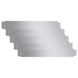 vidaXL Set 5 paneles divisorios flexibles acero galvanizado 100x14 cm