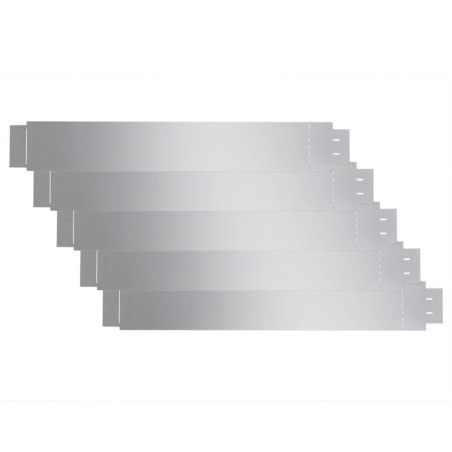 vidaXL Set 5 paneles divisorios flexibles acero galvanizado 100x14 cm