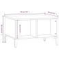 vidaXL Mesa de centro madera contrachapada negro 60x50x36,5 cm vidaXL Mesa de centro madera contrachapada negro 60x50x36,5 cm