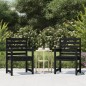vidaXL Sillas de jardín 2 uds madera maciza pino negro 60x48x91 cm vidaXL Sillas de jardín 2 uds madera maciza pino negro 60x48x91 cm