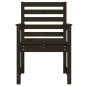 vidaXL Sillas de jardín 2 uds madera maciza pino negro 60x48x91 cm vidaXL Sillas de jardín 2 uds madera maciza pino negro 60x48x91 cm
