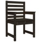 vidaXL Sillas de jardín 2 uds madera maciza pino negro 60x48x91 cm vidaXL Sillas de jardín 2 uds madera maciza pino negro 60x48x91 cm
