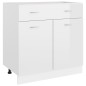 vidaXL Armario inferior madera ingeniería blanco brillo 80x46x81,5cm vidaXL Armario inferior madera ingeniería blanco brillo 80x46x81,5cm