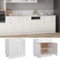 vidaXL Armario inferior madera ingeniería blanco brillo 80x46x81,5cm vidaXL Armario inferior madera ingeniería blanco brillo 80x46x81,5cm