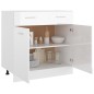 vidaXL Armario inferior madera ingeniería blanco brillo 80x46x81,5cm vidaXL Armario inferior madera ingeniería blanco brillo 80x46x81,5cm