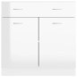 vidaXL Armario inferior madera ingeniería blanco brillo 80x46x81,5cm vidaXL Armario inferior madera ingeniería blanco brillo 80x46x81,5cm