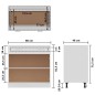 vidaXL Armario inferior madera ingeniería blanco brillo 80x46x81,5cm vidaXL Armario inferior madera ingeniería blanco brillo 80x46x81,5cm
