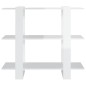 vidaXL Estantería/divisor de espacios blanco brillante 100x30x87 cm vidaXL Estantería/divisor de espacios blanco brillante 100x30x87 cm