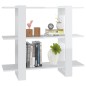 vidaXL Estantería/divisor de espacios blanco brillante 100x30x87 cm vidaXL Estantería/divisor de espacios blanco brillante 100x30x87 cm