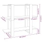 vidaXL Estantería/divisor de espacios blanco brillante 100x30x87 cm vidaXL Estantería/divisor de espacios blanco brillante 100x30x87 cm