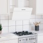 vidaXL Campana extractora pared acero y vidrio templado blanco 60 cm vidaXL Campana extractora pared acero y vidrio templado blanco 60 cm