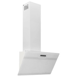 vidaXL Campana extractora pared acero y vidrio templado blanco 60 cm