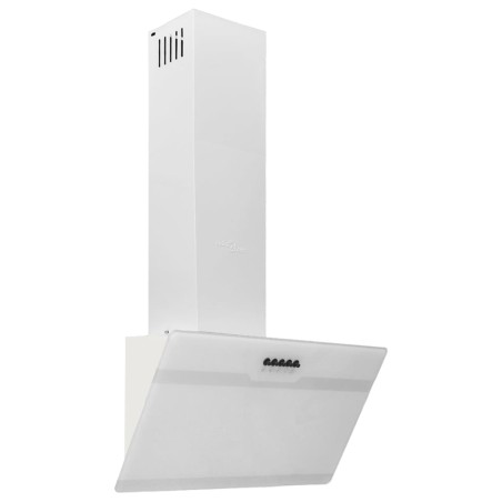 vidaXL Campana extractora pared acero y vidrio templado blanco 60 cm
