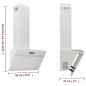 vidaXL Campana extractora pared acero y vidrio templado blanco 60 cm vidaXL Campana extractora pared acero y vidrio templado blanco 60 cm