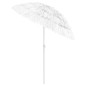 vidaXL Sombrilla de playa Hawaii blanca 180 cm