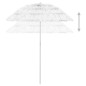 vidaXL Sombrilla de playa Hawaii blanca 180 cm