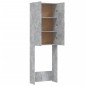 vidaXL Armario de lavadora gris hormigón 64x25,5x190 cm