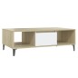 vidaXL Mesa de centro madera contrachapada blanco roble 103,5x60x35cm vidaXL Mesa de centro madera contrachapada blanco roble 103,5x60x35cm