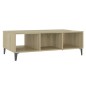 vidaXL Mesa de centro madera contrachapada blanco roble 103,5x60x35cm vidaXL Mesa de centro madera contrachapada blanco roble 103,5x60x35cm