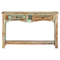 vidaXL Mesa consola madera maciza reciclada 120x40x75 cm