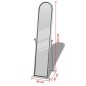 vidaXL Espejo de pie de cuerpo entero gris vidaXL Espejo de pie de cuerpo entero gris