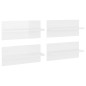 vidaXL Estantes de pared 4 unidades blanco brillo 40x11,5x18 cm vidaXL Estantes de pared 4 unidades blanco brillo 40x11,5x18 cm