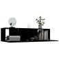 vidaXL Mueble pared TV madera contrachapada negro 120x30x30 cm vidaXL Mueble pared TV madera contrachapada negro 120x30x30 cm