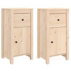 vidaXL Aparadores 2 uds madera maciza de pino 40x35x80 cm
