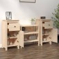 vidaXL Aparadores 2 uds madera maciza de pino 40x35x80 cm vidaXL Aparadores 2 uds madera maciza de pino 40x35x80 cm