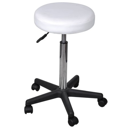 vidaXL Taburete de oficina blanco 
