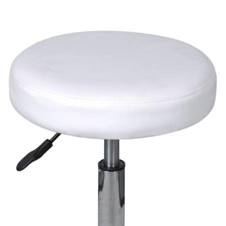 vidaXL Taburete de oficina blanco 