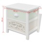 vidaXL Mesitas de noche de estilo francés de madera 2 unidades 