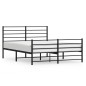 vidaXL Estructura de cama cabecero y pie de cama metal negro 120x200cm