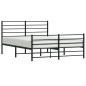 vidaXL Estructura de cama cabecero y pie de cama metal negro 120x200cm