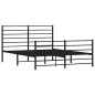 vidaXL Estructura de cama cabecero y pie de cama metal negro 120x200cm