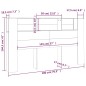 vidaXL Mueble cabecero roble ahumado 180x18,5x104,5 cm