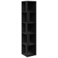 vidaXL Mueble de esquina madera contrachapada negro 33x33x164,5 cm