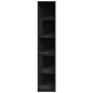 vidaXL Mueble de esquina madera contrachapada negro 33x33x164,5 cm