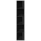 vidaXL Mueble de esquina madera contrachapada negro 33x33x164,5 cm