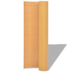 vidaXL Valla de jardín de doble cara amarilla 90x300 cm