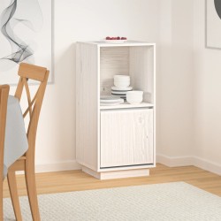 vidaXL Aparador de madera maciza de pino blanco 38x35x80 cm