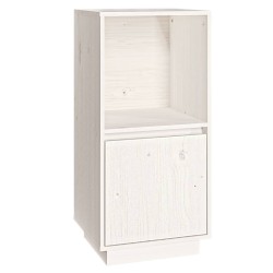 vidaXL Aparador de madera maciza de pino blanco 38x35x80 cm
