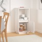 vidaXL Aparador de madera maciza de pino blanco 38x35x80 cm vidaXL Aparador de madera maciza de pino blanco 38x35x80 cm