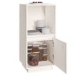 vidaXL Aparador de madera maciza de pino blanco 38x35x80 cm vidaXL Aparador de madera maciza de pino blanco 38x35x80 cm