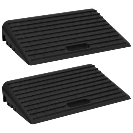 vidaXL Rampas para bordillos 2 unidades goma 50x30x11 cm