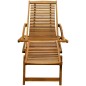 vidaXL Tumbona con reposapiés de madera maciza de acacia vidaXL Tumbona con reposapiés de madera maciza de acacia