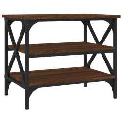 vidaXL Mesa auxiliar madera contrachapada marrón roble 55x38x45 cm
