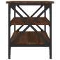 vidaXL Mesa auxiliar madera contrachapada marrón roble 55x38x45 cm vidaXL Mesa auxiliar madera contrachapada marrón roble 55x38x45 cm