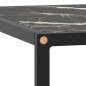vidaXL Mesa de centro negra con vidrio de mármol negro 80x80x35 cm vidaXL Mesa de centro negra con vidrio de mármol negro 80x80x35 cm
